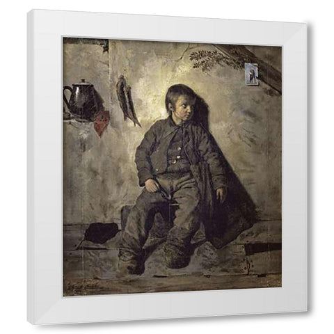Un Petit Ramoneur White Modern Wood Framed Art Print by De Chatillon, Charles