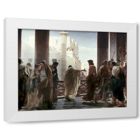 Ecce Homo White Modern Wood Framed Art Print by Ciseri, Antonio