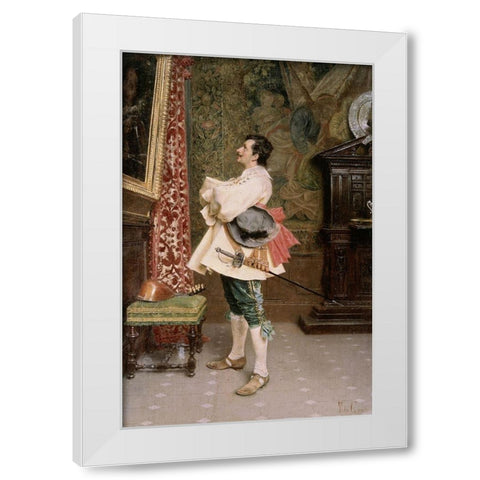 In Front of The Portrait White Modern Wood Framed Art Print by Conti, Tito