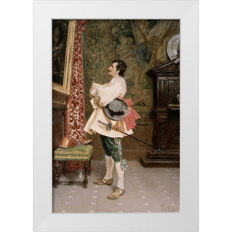 In Front of The Portrait White Modern Wood Framed Art Print by Conti, Tito