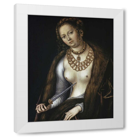 Lucretia White Modern Wood Framed Art Print by Cranach, Lucas