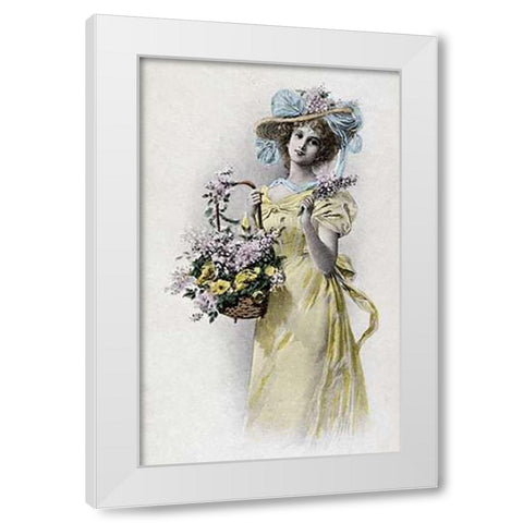 A Scene In Old Ireland White Modern Wood Framed Art Print by Ives, Currier and