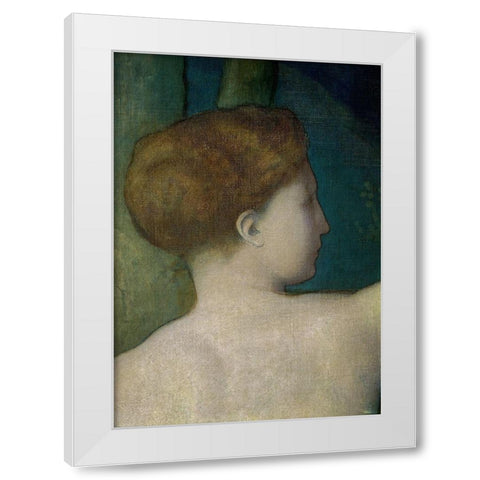 The Imagination (Detail) II White Modern Wood Framed Art Print by de Chavannes, Pierre Puvis