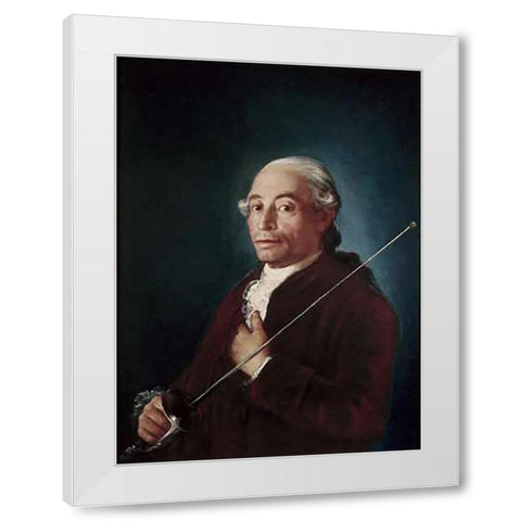 Portrait of Sabatini White Modern Wood Framed Art Print by Goya, Francisco De