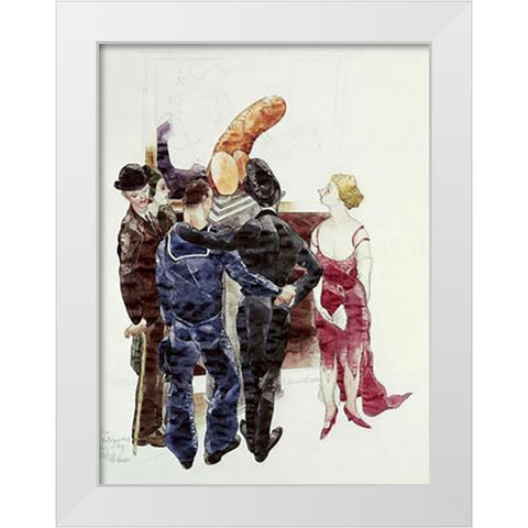 Distinguished Air White Modern Wood Framed Art Print by Demuth, Charles