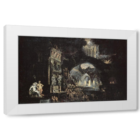 Underworlds Les Enfers White Modern Wood Framed Art Print by Desiderio, Monsu