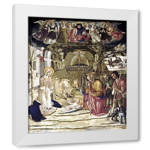 Nativity White Modern Wood Framed Art Print by Di Giovanni, Benvenuto