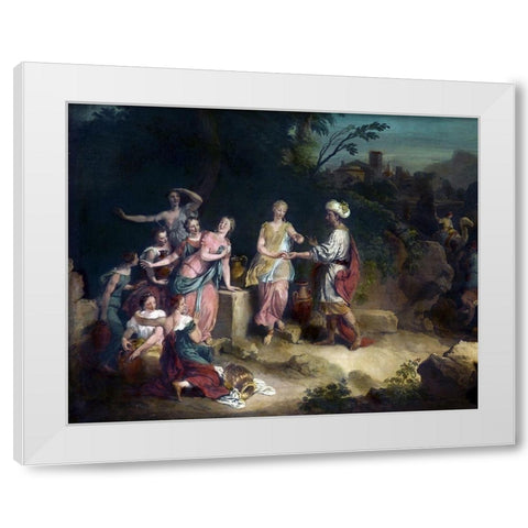Elieser and Rebecca White Modern Wood Framed Art Print by Dietrich, Christian W.E.