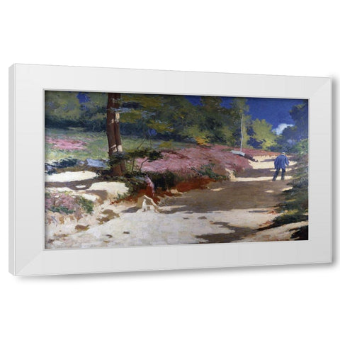 Midday White Modern Wood Framed Art Print by Dodge, William de Leftwich