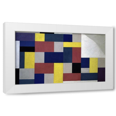 Composition White Modern Wood Framed Art Print by Van Doesburg, Theo