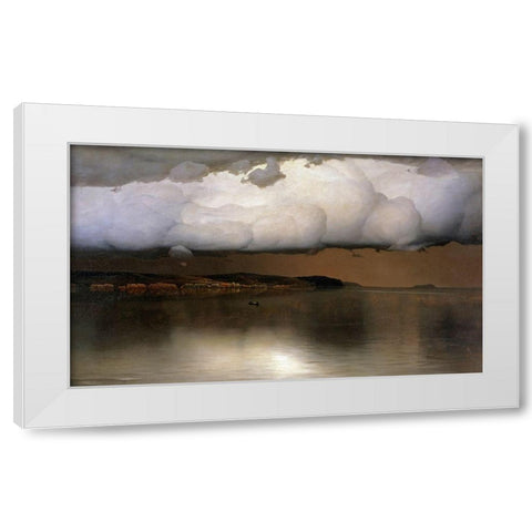 Silence White Modern Wood Framed Art Print by Dubovskoy, Nikolay Nikanorovic