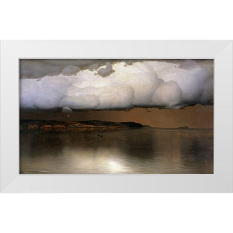 Silence White Modern Wood Framed Art Print by Dubovskoy, Nikolay Nikanorovic