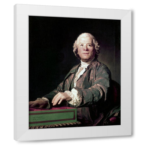 Gluck at The Spinet White Modern Wood Framed Art Print by Duplessis, Joseph Siffred