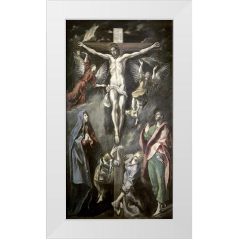 Crucifixion White Modern Wood Framed Art Print by El Greco