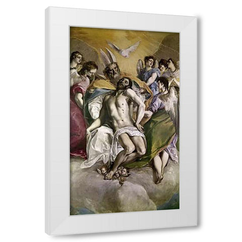 Trinity White Modern Wood Framed Art Print by Greco, El