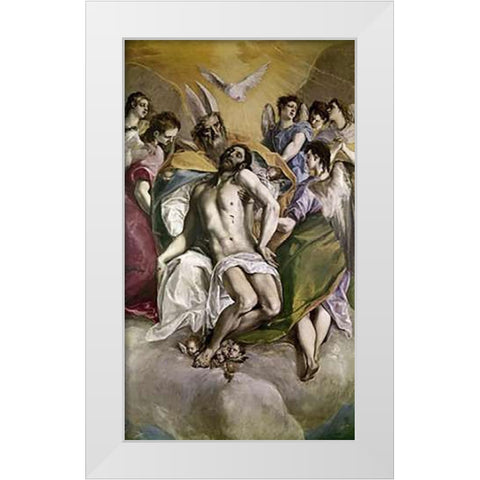 Trinity White Modern Wood Framed Art Print by Greco, El