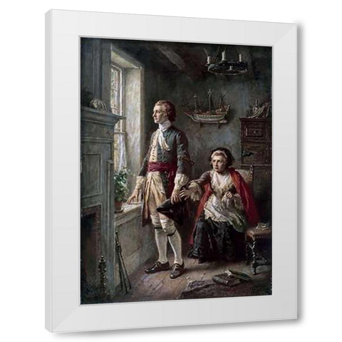Call of The Sea White Modern Wood Framed Art Print by Gerome Ferris, Jean Leon