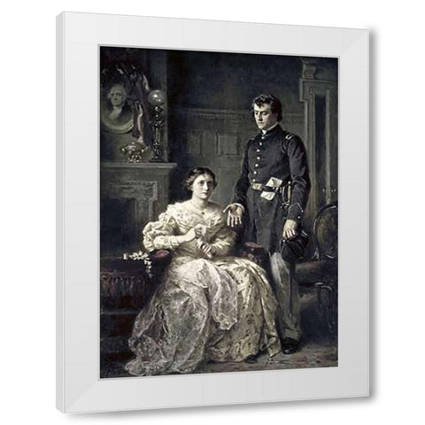 Their Countrys Call (Civil War) White Modern Wood Framed Art Print by Gerome Ferris, Jean Leon
