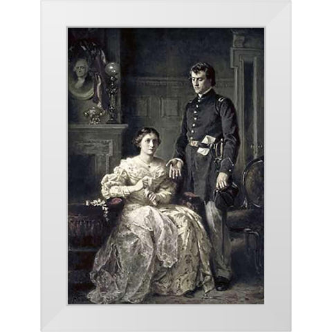 Their Countrys Call (Civil War) White Modern Wood Framed Art Print by Gerome Ferris, Jean Leon