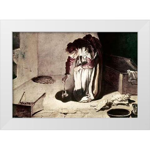 The Lost Coin White Modern Wood Framed Art Print by Fetti, Domenico
