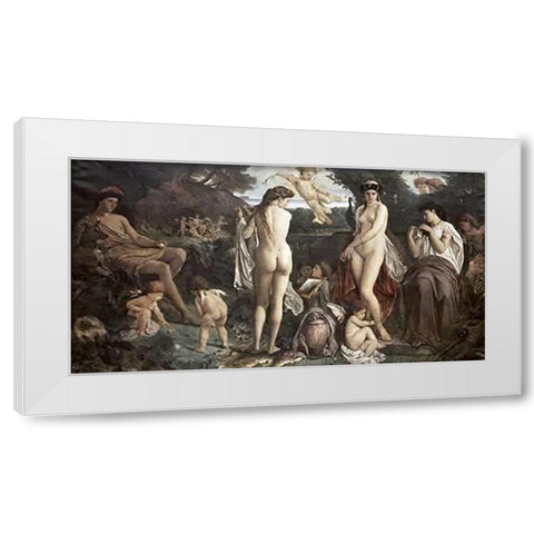 Judgement of Paris White Modern Wood Framed Art Print by Feuerbach, Anselm Friedrich