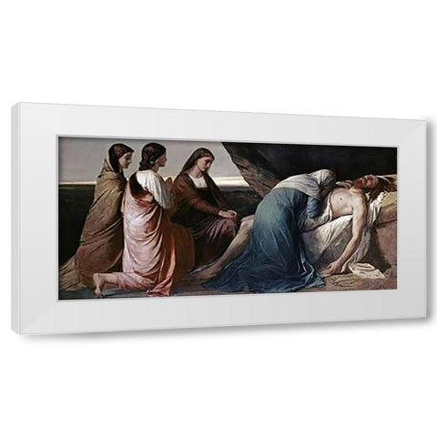 Pieta White Modern Wood Framed Art Print by Feuerbach, Anselm Friedrich