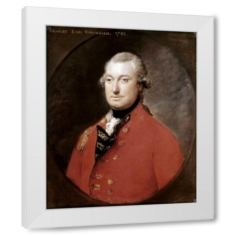 Charles Cornwallis White Modern Wood Framed Art Print by Gainsborough, Thomas