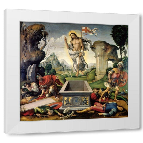 Resurrection White Modern Wood Framed Art Print by Garbo, Raffaellino del