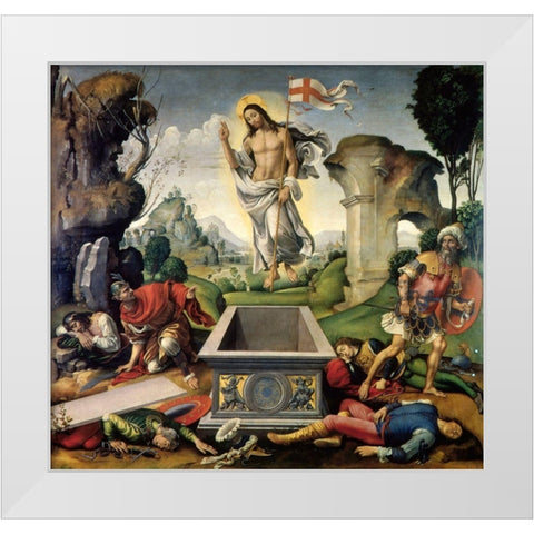 Resurrection White Modern Wood Framed Art Print by Garbo, Raffaellino del