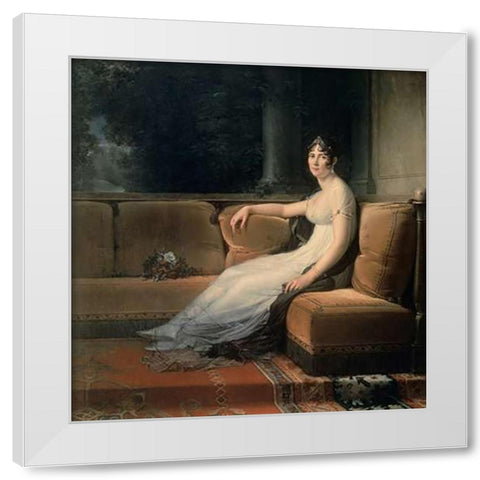 Portrait of Josephine White Modern Wood Framed Art Print by Simon, Francois Pascal