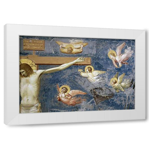 Crucifixion - Detail White Modern Wood Framed Art Print by Giotto