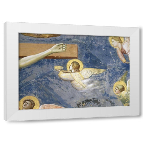 Crucifixion - Detail of Angels White Modern Wood Framed Art Print by Giotto