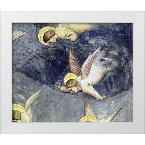 Lamentation (Detail) White Modern Wood Framed Art Print by Giotto