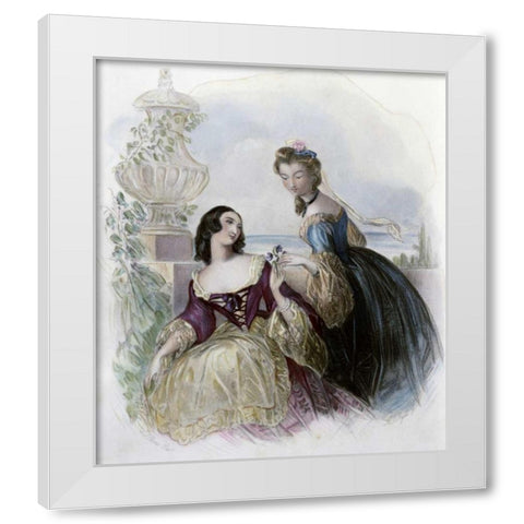 Violets White Modern Wood Framed Art Print by Gorter, Arnold Marc