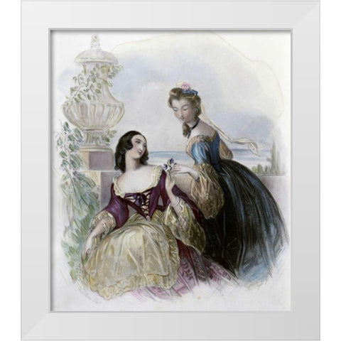 Violets White Modern Wood Framed Art Print by Gorter, Arnold Marc