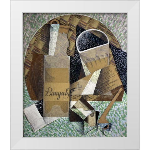 Bottle of Banyuls White Modern Wood Framed Art Print by Gris, Juan