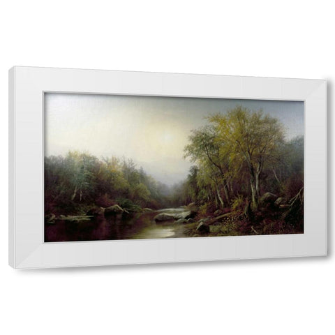 Adirondack Landscape White Modern Wood Framed Art Print by Hekking, Joseph Antonio
