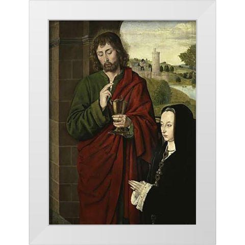 Anne of France, Duchess of Bourbon White Modern Wood Framed Art Print by Hey, Jean
