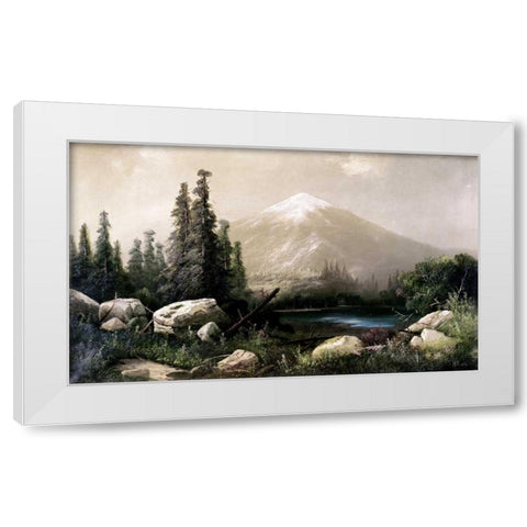 Mount Shasta, California White Modern Wood Framed Art Print by Hill, Thomas