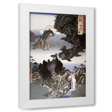 Mikawa Province, Horaiji Temple White Modern Wood Framed Art Print by Hiroshige