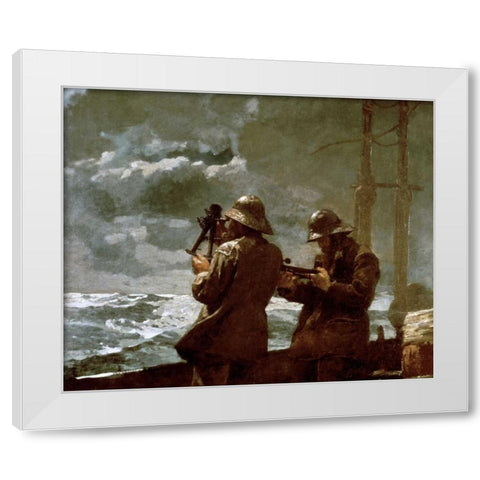 Eight Bells White Modern Wood Framed Art Print by Homer, Winslow