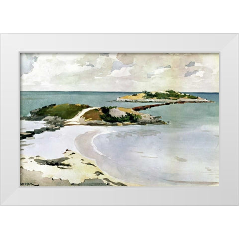 Gallows Island White Modern Wood Framed Art Print by Homer, Winslow
