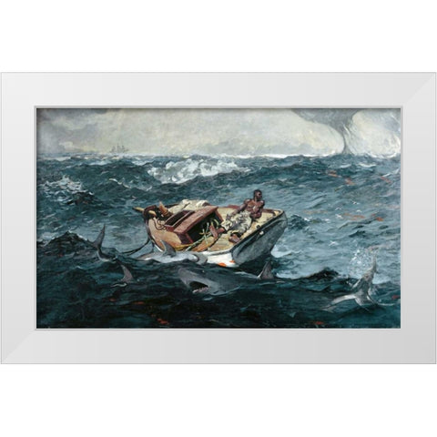 Gulf Stream White Modern Wood Framed Art Print by Homer, Winslow