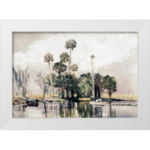 Exotic Island White Modern Wood Framed Art Print by Homer, Winslow
