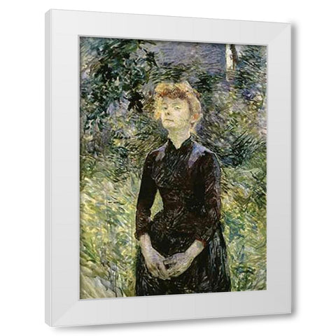 A Batignolles White Modern Wood Framed Art Print by Toulouse-Lautrec, Henri