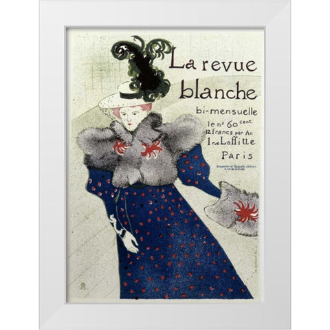 La Revue Blanche White Modern Wood Framed Art Print by Toulouse-Lautrec, Henri