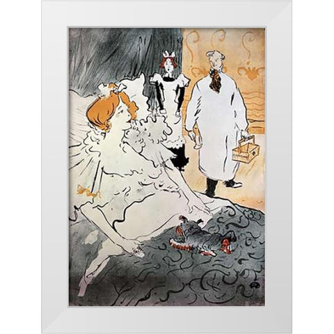 Qui, LArtisan Moderne White Modern Wood Framed Art Print by Toulouse-Lautrec, Henri