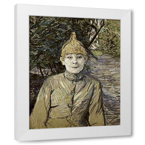 The Prostitute White Modern Wood Framed Art Print by Toulouse-Lautrec, Henri