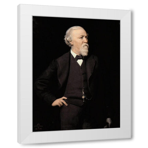 Robert Browning White Modern Wood Framed Art Print by Lehmann, Rudolph K.E.