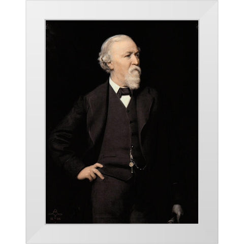 Robert Browning White Modern Wood Framed Art Print by Lehmann, Rudolph K.E.